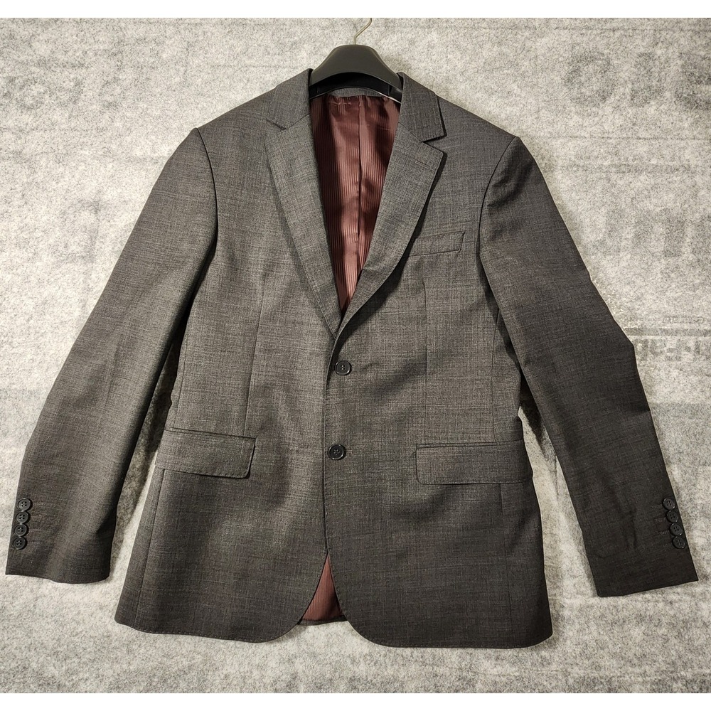 Santini  Cecilli Jacket Mens 38R Brown Slim Fit Wool 2 Button